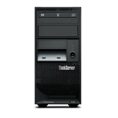 聯(lián)想 TS250塔式服務器 E3-1225v6/4GB DDR4/4x3.5盤位/1TB SATA/板載RAID121i 0,1,10,5/250W黃金/DVD
